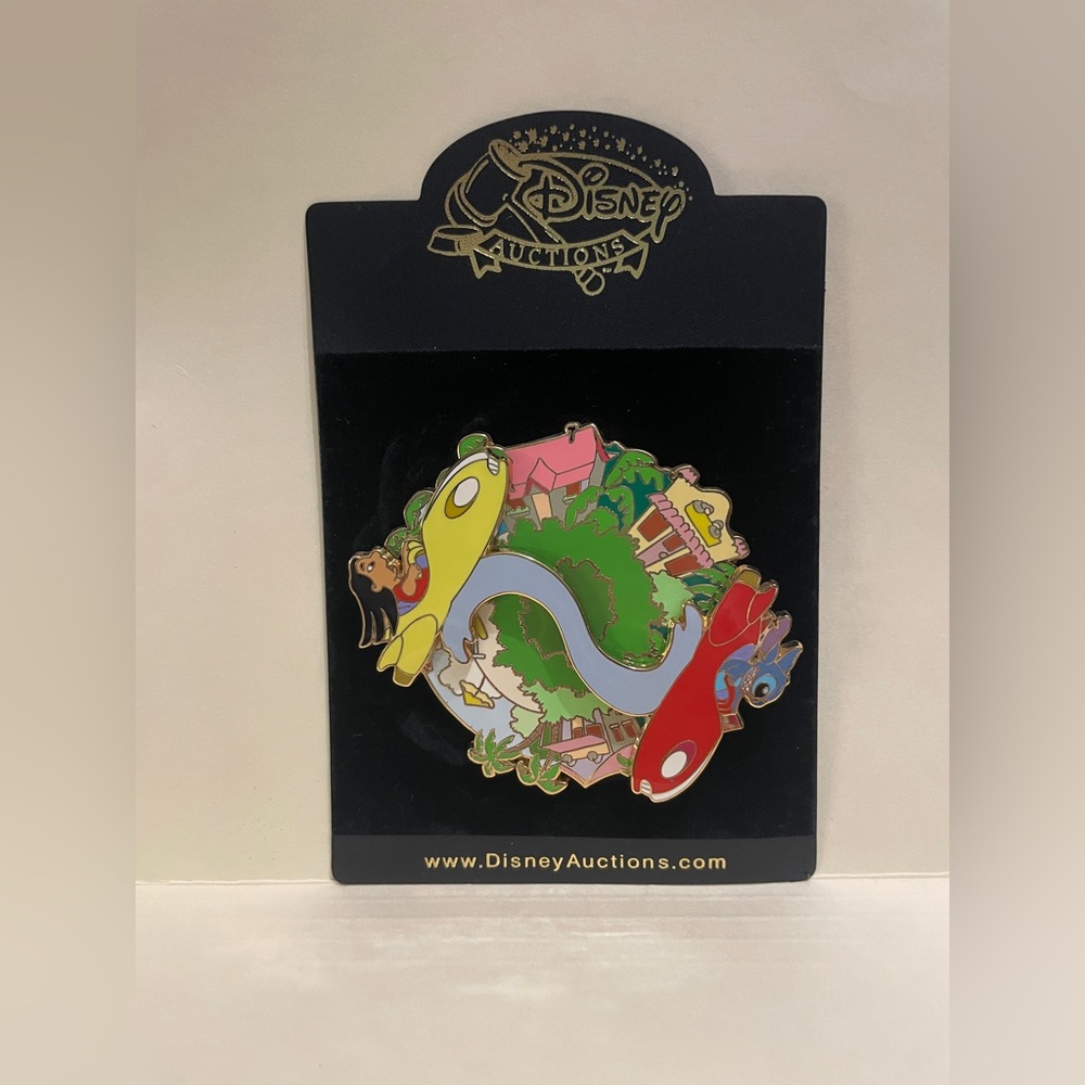 Disney Auctions Lilo and Stitch in Rocket Cars Spinner Jumbo Disney Pin LE500